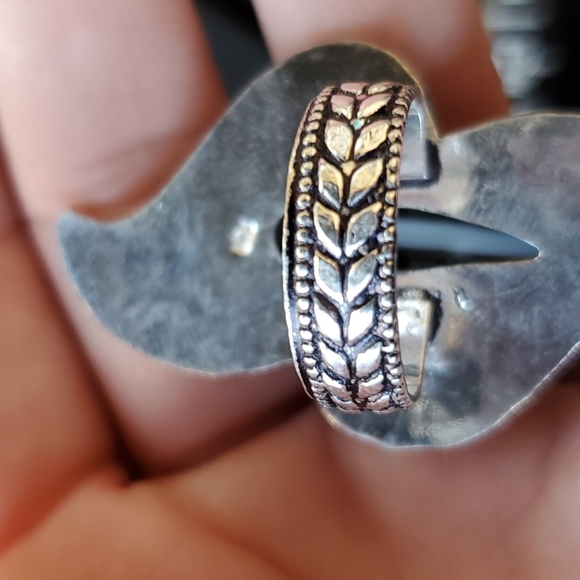 New Oversized Banded Agate 925 Silver Statement Ring. - Picture 10 of 11